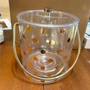 Kate Spade Gold Polka Dot Ice Bucket